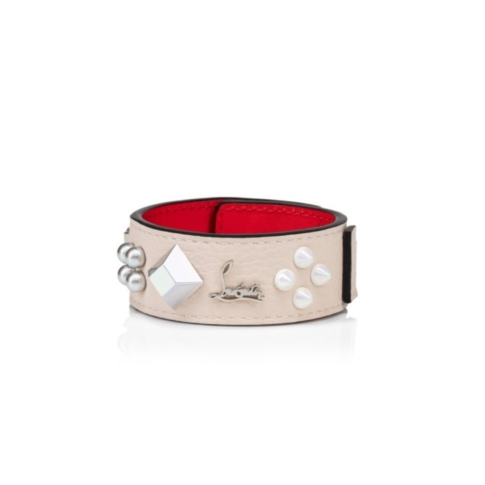 Christian Louboutin Paloma spike embellished leather bracelet. NWT.